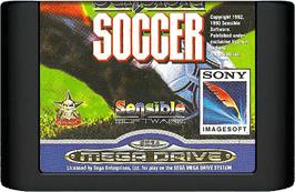 Cartridge artwork for Sensible Soccer: European Champions: 92/93 Edition on the Sega Genesis.