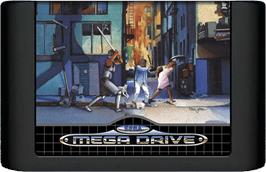 Cartridge artwork for Shadow Dancer: The Secret of Shinobi on the Sega Genesis.