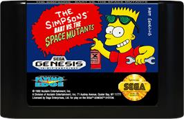 Cartridge artwork for Simpsons - Bart Vs. The Space Mutants, The on the Sega Genesis.
