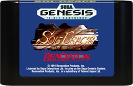 Cartridge artwork for Sol-deace on the Sega Genesis.