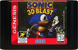 Cartridge artwork for Sonic 3D Blast on the Sega Genesis.