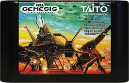 Cartridge artwork for Space Invaders '91 on the Sega Genesis.