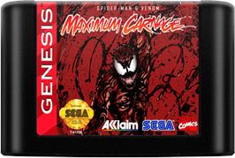 Cartridge artwork for Spider-man And Venom - Maximum Carnage on the Sega Genesis.