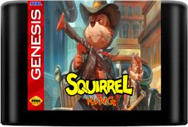 Cartridge artwork for Squirrel King on the Sega Genesis.