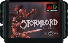 Cartridge artwork for Stormlord on the Sega Genesis.