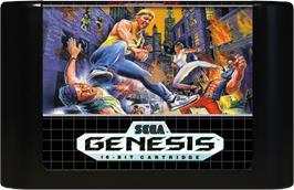 Cartridge artwork for Streets Of Rage on the Sega Genesis.