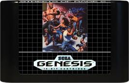 Cartridge artwork for Streets of Rage 2 on the Sega Genesis.