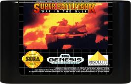 Cartridge artwork for Super Battletank: War in the Gulf on the Sega Genesis.