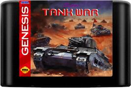 Cartridge artwork for Super Tank War on the Sega Genesis.