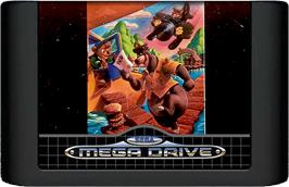 Cartridge artwork for TaleSpin on the Sega Genesis.