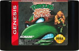 Cartridge artwork for Teenage Mutant Ninja Turtles - Tournament Fighters on the Sega Genesis.