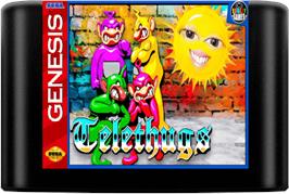 Cartridge artwork for Telethugs on the Sega Genesis.