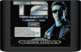 Cartridge artwork for Terminator 2 - Judgment Day on the Sega Genesis.