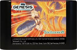 Cartridge artwork for Thunder Force 3 on the Sega Genesis.