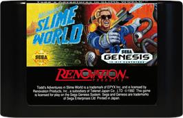 Cartridge artwork for Todd's Adventures In Slime World on the Sega Genesis.