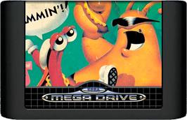 Cartridge artwork for ToeJam & Earl on the Sega Genesis.