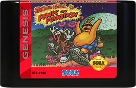 Cartridge artwork for Toejam And Earl 2 - Panic On Funkotron on the Sega Genesis.