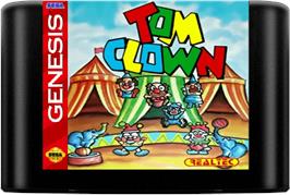 Cartridge artwork for Tom Clown on the Sega Genesis.