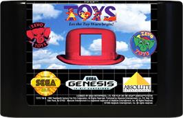 Cartridge artwork for Toys on the Sega Genesis.