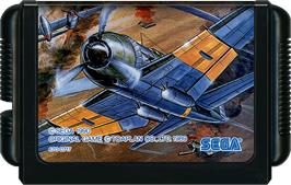 Cartridge artwork for Twin Hawk on the Sega Genesis.
