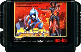 Cartridge artwork for Ultraman on the Sega Genesis.