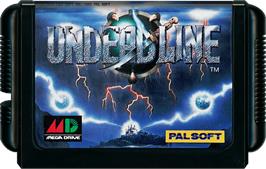Cartridge artwork for Undead Line on the Sega Genesis.