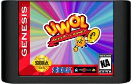 Cartridge artwork for Uwol - Quest For Money on the Sega Genesis.