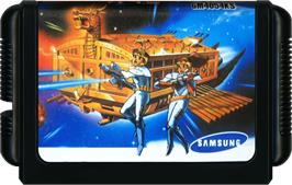 Cartridge artwork for Uzu Keobukseon on the Sega Genesis.