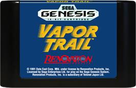 Cartridge artwork for Vapor Trail on the Sega Genesis.
