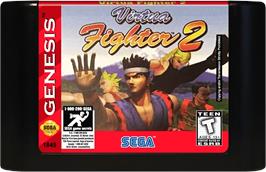 Cartridge artwork for Virtua Fighter 2 on the Sega Genesis.