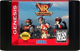 Cartridge artwork for Vr Troopers on the Sega Genesis.