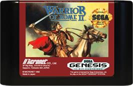 Cartridge artwork for Warrior of Rome 2 on the Sega Genesis.