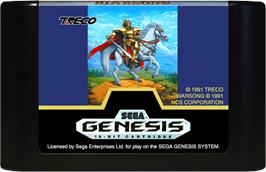 Cartridge artwork for Warsong on the Sega Genesis.