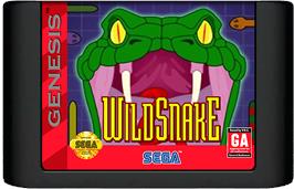 Cartridge artwork for Wild Snake on the Sega Genesis.