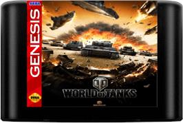 Cartridge artwork for World Of Tanks on the Sega Genesis.