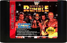 Cartridge artwork for Wwf Royal Rumble on the Sega Genesis.