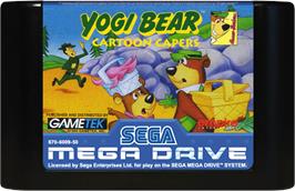 Cartridge artwork for Yogi Bear - Cartoon Capers on the Sega Genesis.