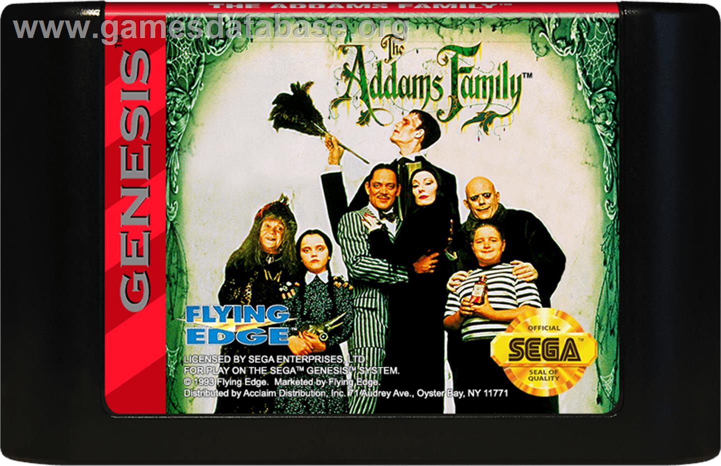Addams Family, The - Sega Genesis - Artwork - Cartridge