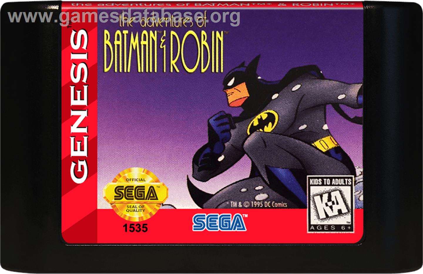 Adventures Of Batman And Robin, The - Sega Genesis - Artwork - Cartridge