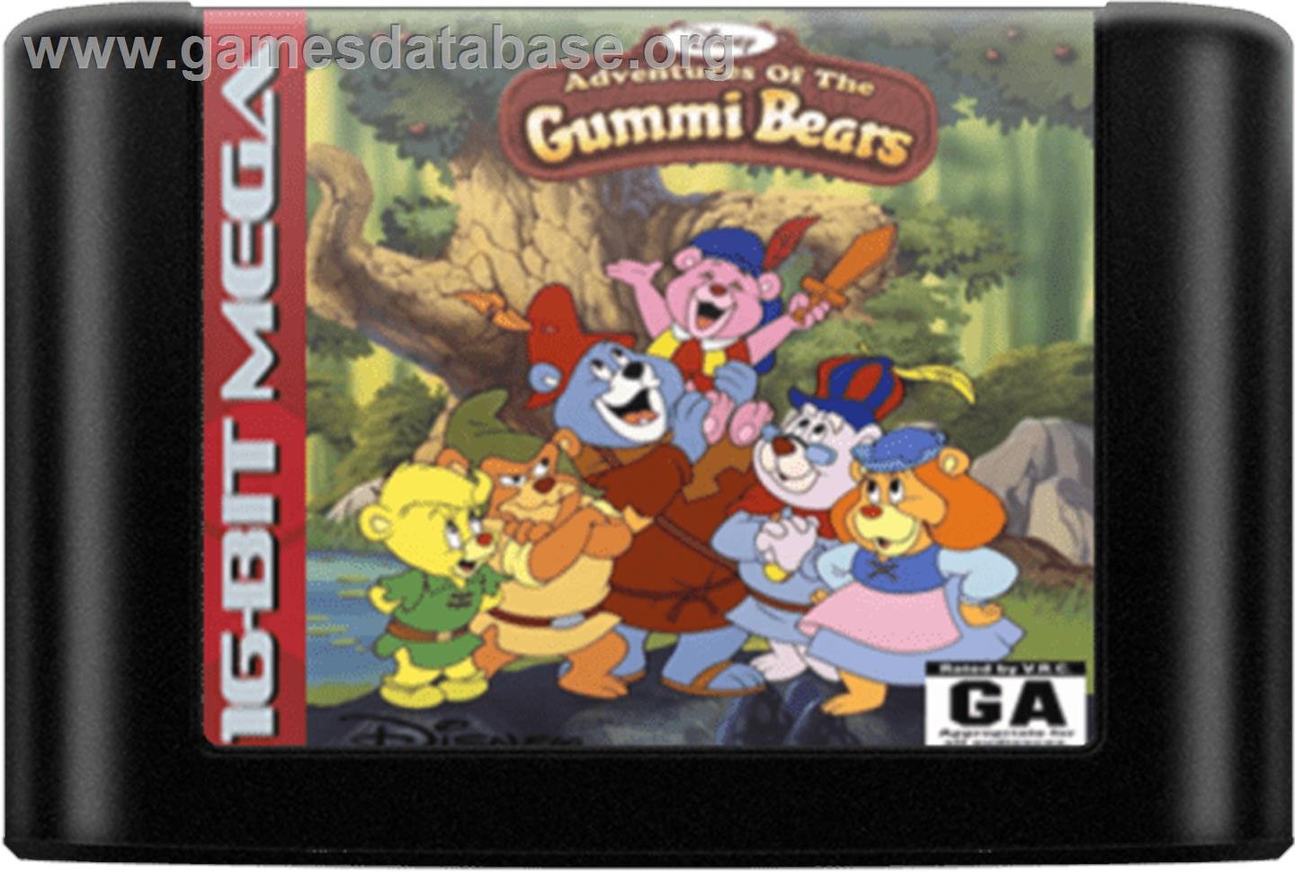 Adventures Of The Gummi Bears - Sega Genesis - Artwork - Cartridge