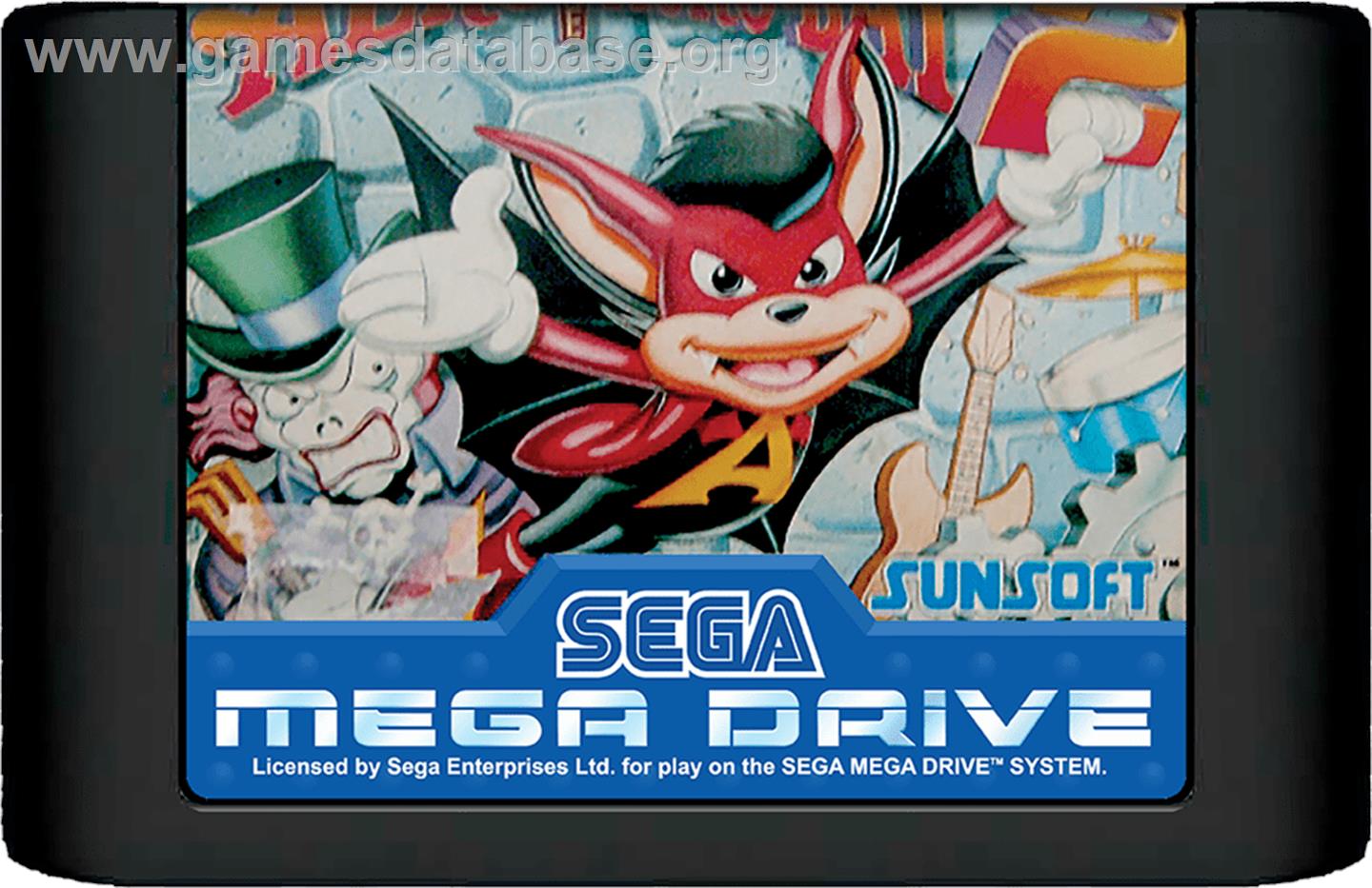 Aero the Acro-Bat 2 - Sega Genesis - Artwork - Cartridge