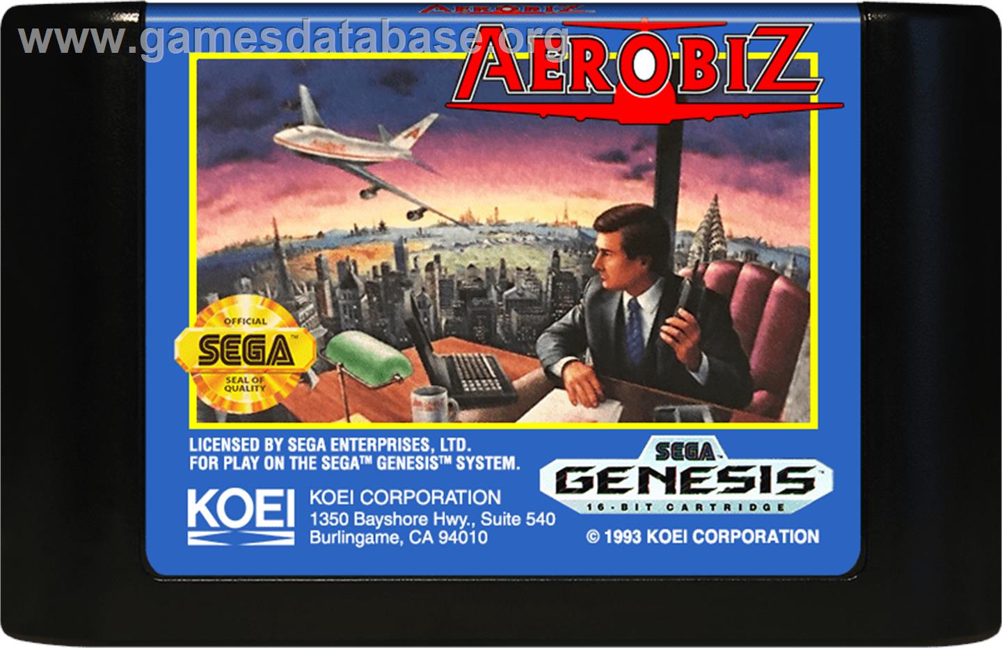 Air Management - Oozora Ni Kakeru - Sega Genesis - Artwork - Cartridge