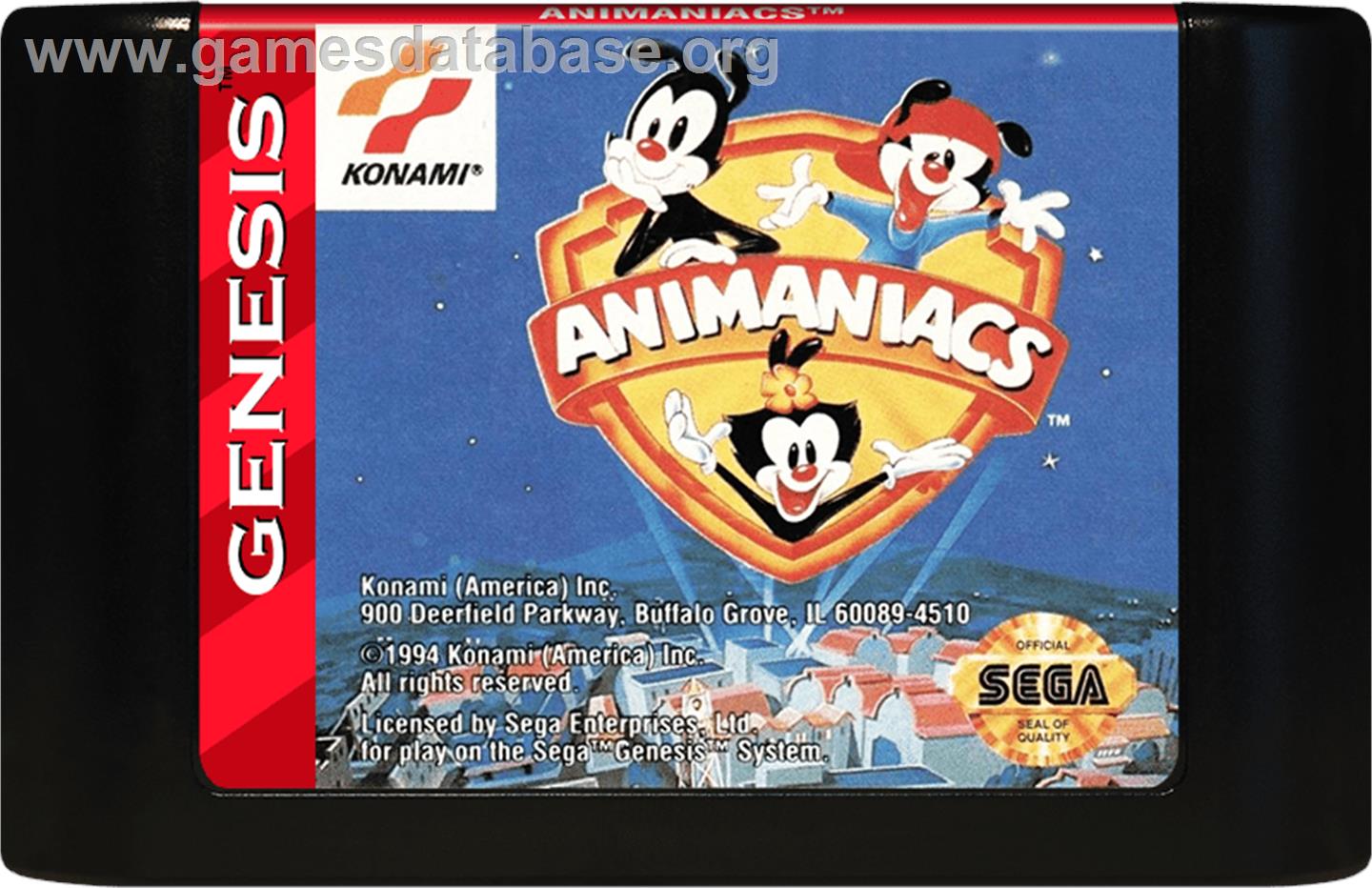Animaniacs - Sega Genesis - Artwork - Cartridge