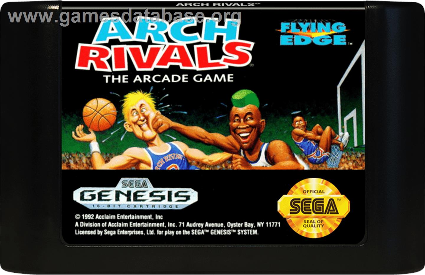 Arch Rivals - The Arcade Game - Sega Genesis - Artwork - Cartridge