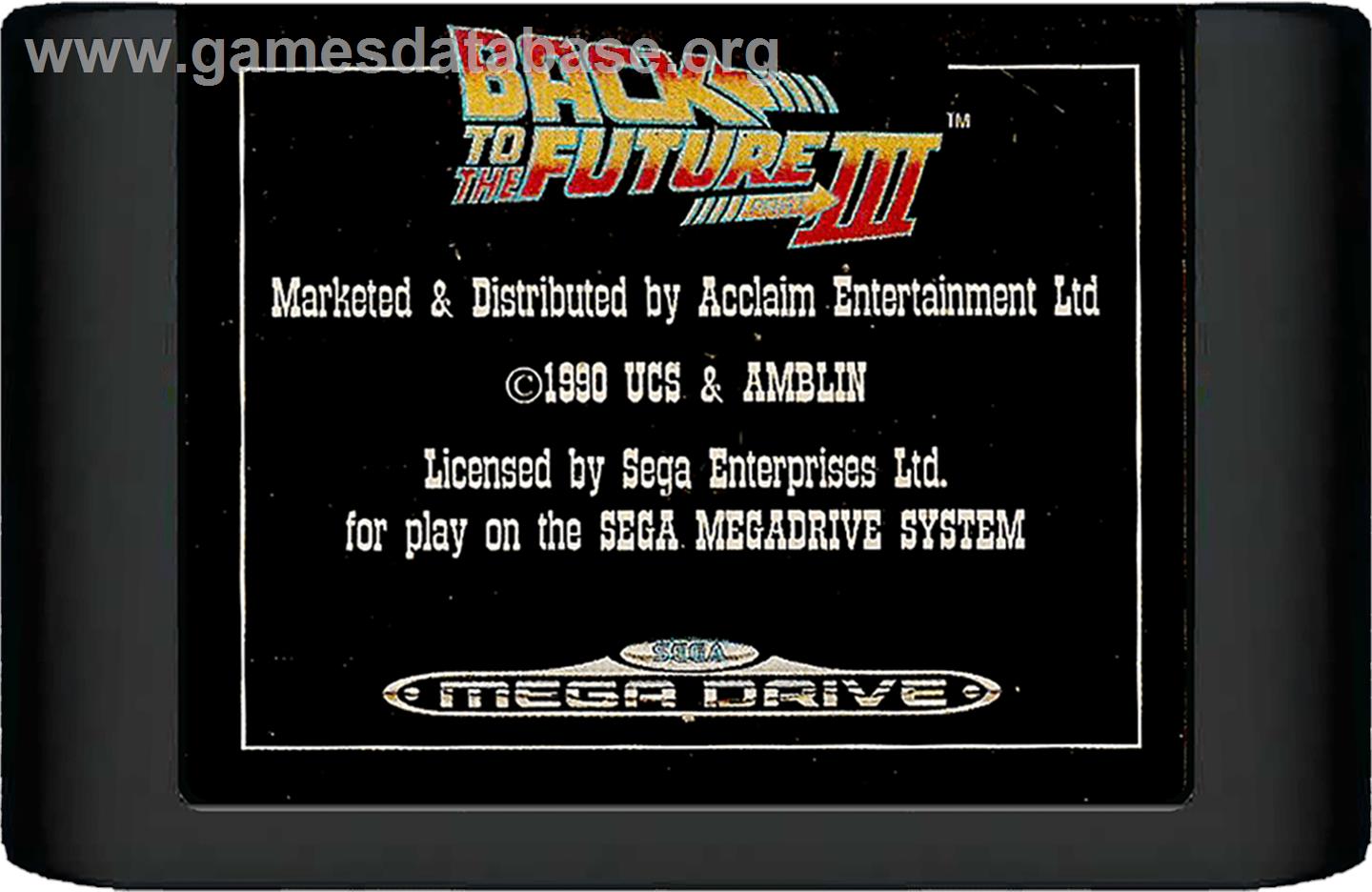 Back to the Future III - Sega Genesis - Artwork - Cartridge