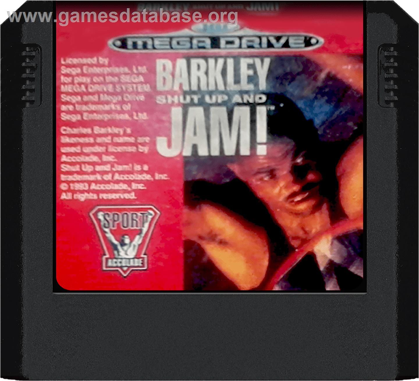 Barkley: Shut Up and Jam - Sega Genesis - Artwork - Cartridge