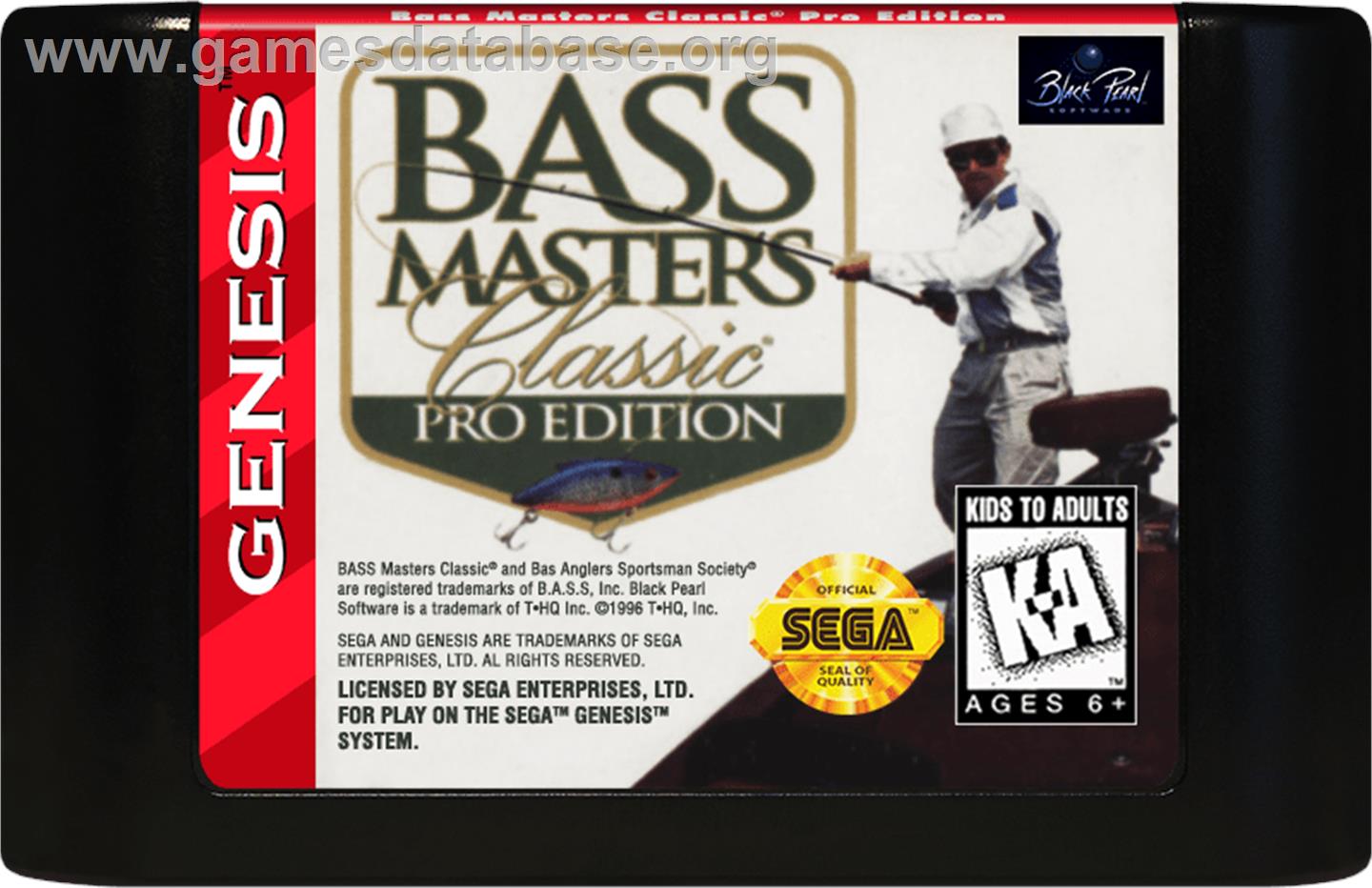 Bass Masters Classic - Pro Edition - Sega Genesis - Artwork - Cartridge