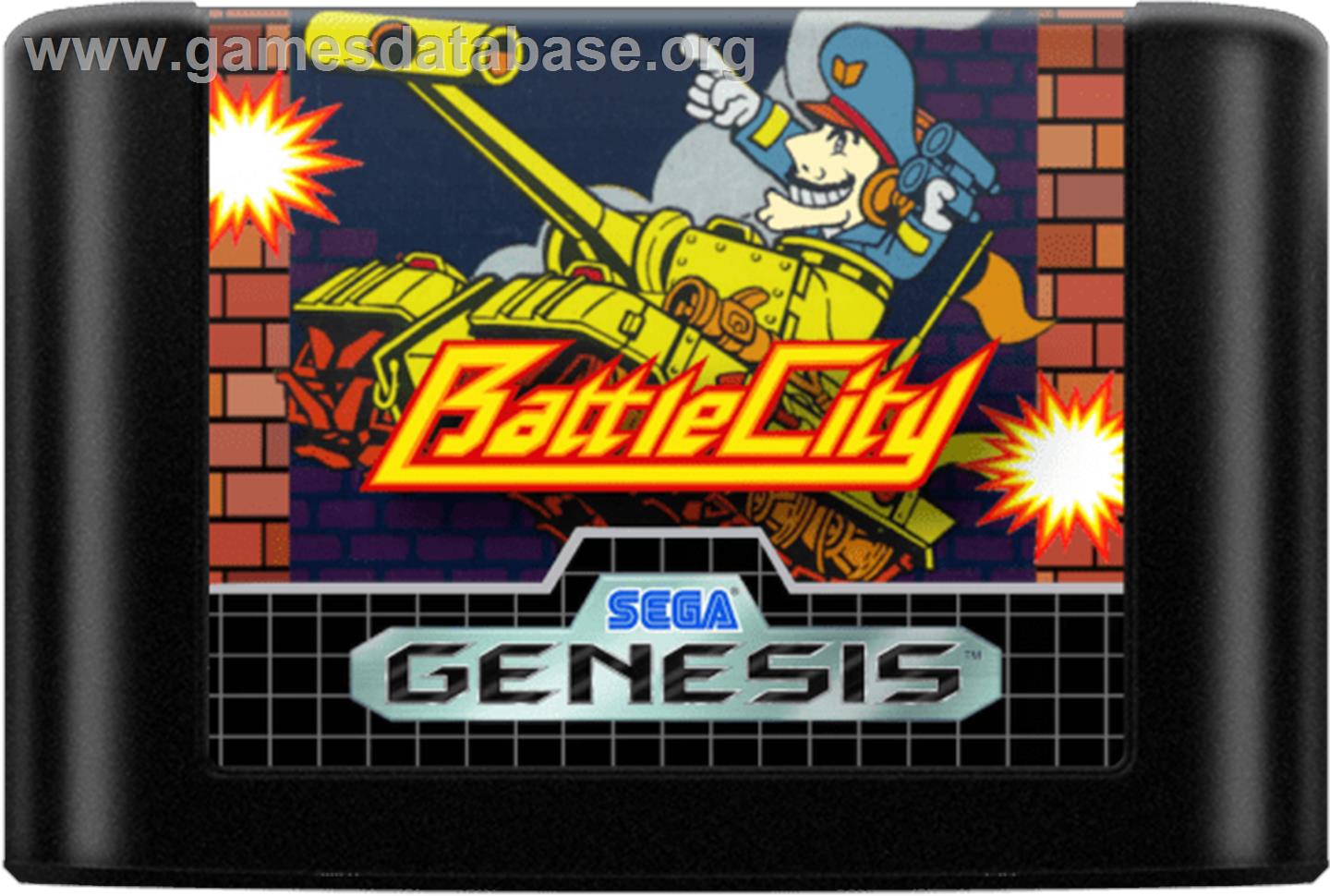 Battle City - Sega Genesis - Artwork - Cartridge
