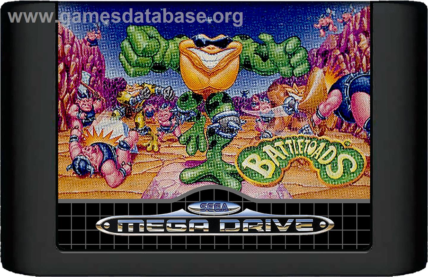 Battletoads - Sega Genesis - Artwork - Cartridge