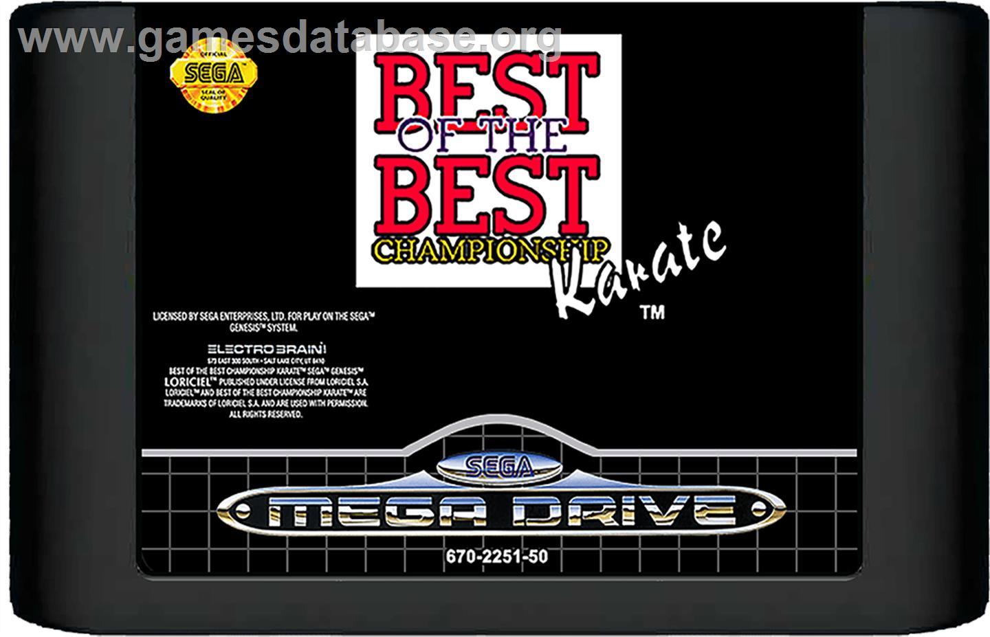Best of the Best Championship Karate - Sega Genesis - Artwork - Cartridge